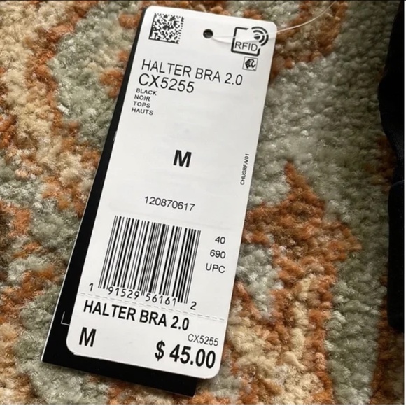 Adidas Womens Training Halter Bra / Compression Crop Top With Strapy Cutout Back - Picture 12 of 12